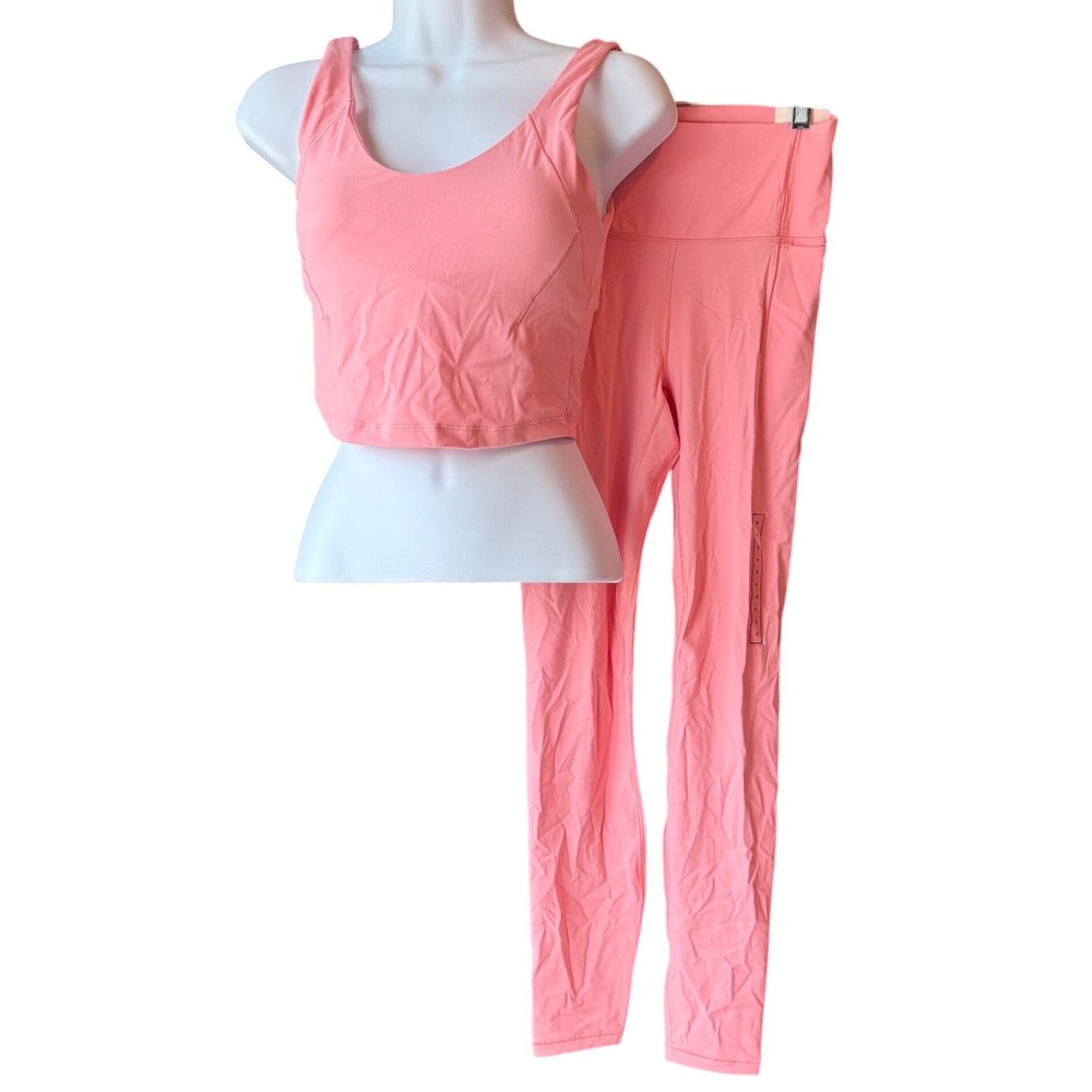 Calia Legging Set Crop Tank High Rise Pink Athletic Set Size Small